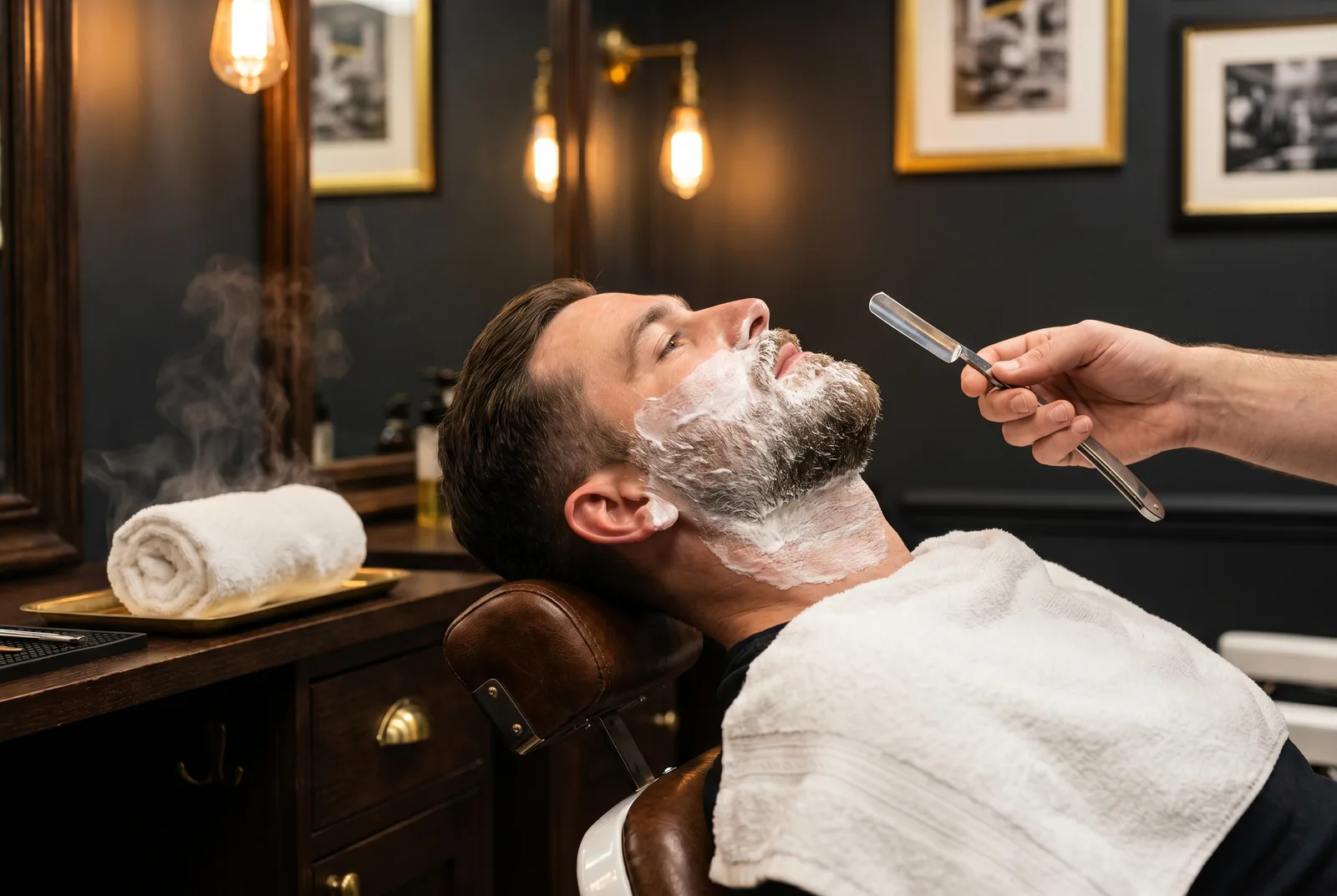 Wet Shave with Hot Towel